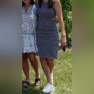 Tommy Hilfiger Blue/White Striped Sheath Dress